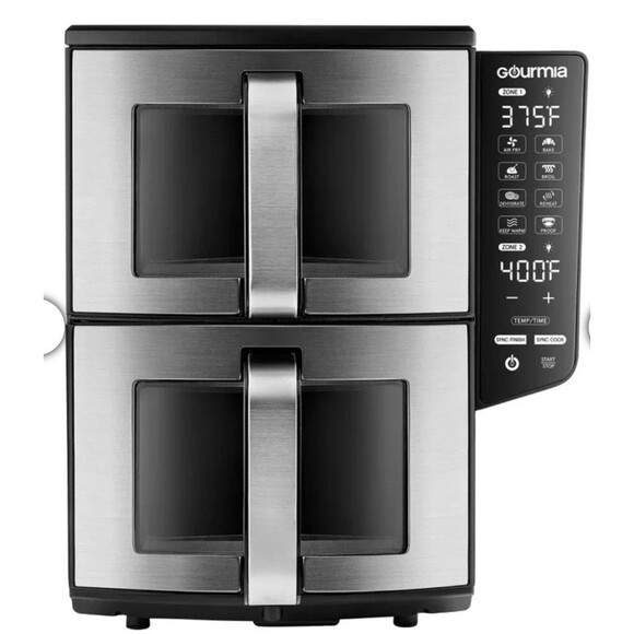 Gourmia 11-QT. Dual Basket Air Fryer with Smart Finish & 4-Layer Cooking NEW - Picture 3 of 12